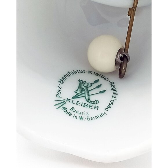 Bell West Germany Kleiber Garmisch-Partenkirchen Porcelain Gold Accents 4" - Picture 14 of 16